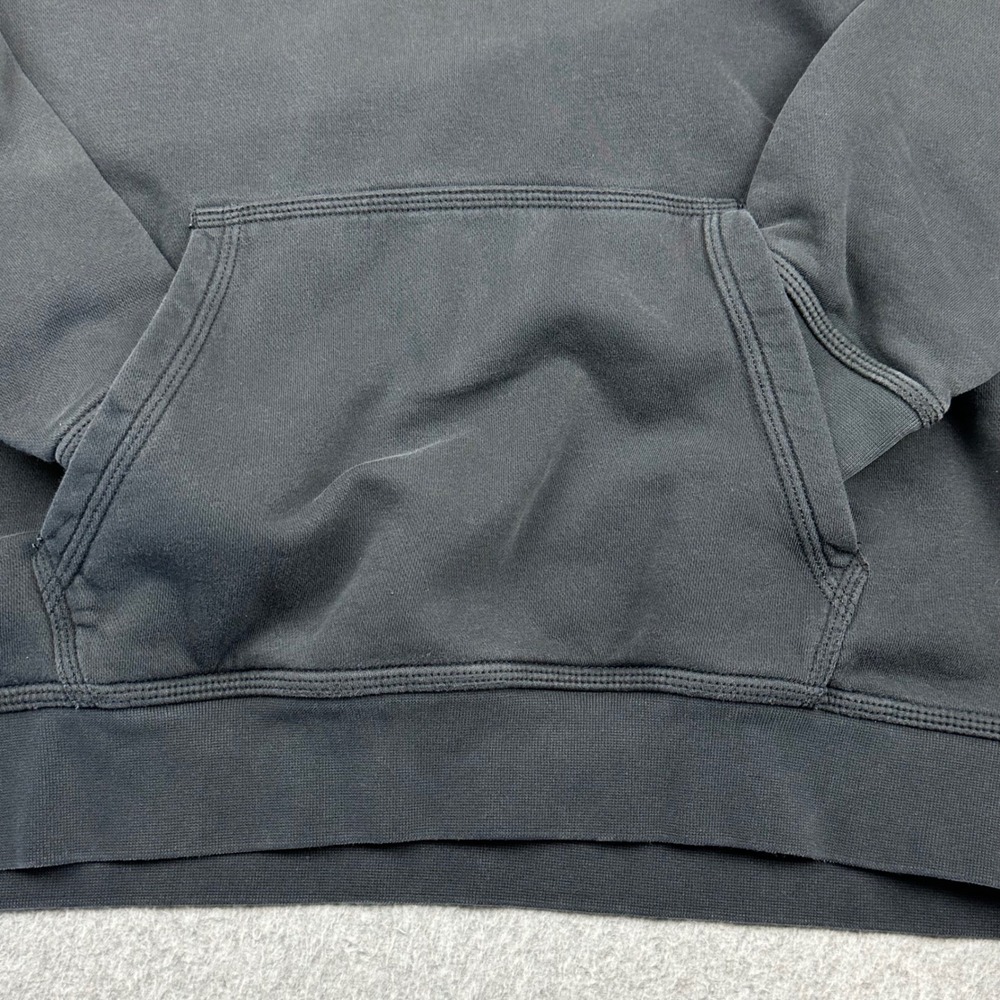 Nike Mens XL Embroidered Swoosh Hoodie Faded Black Pullover Fleece Sweatshirt - Picture 4 of 12